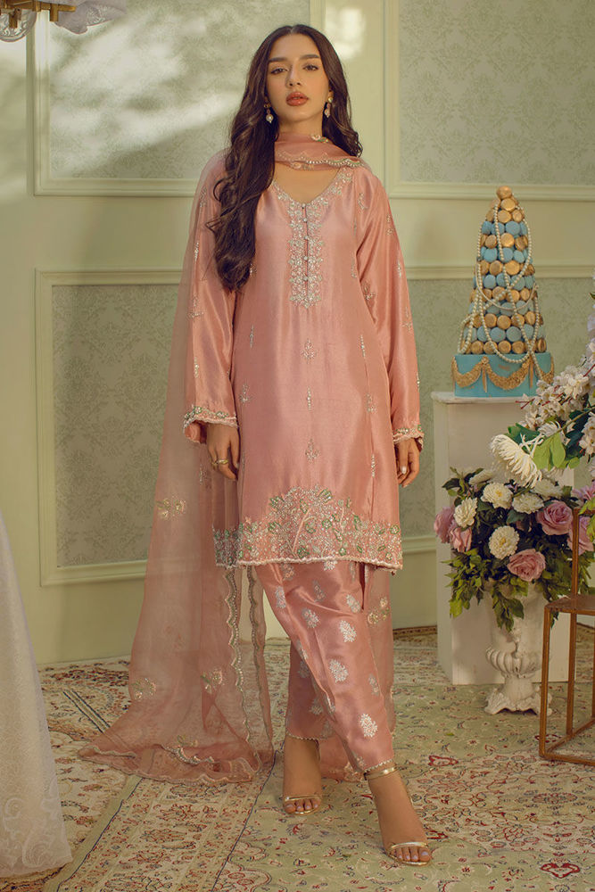 Lara with Fine Embroidery | Ansab Jahangir