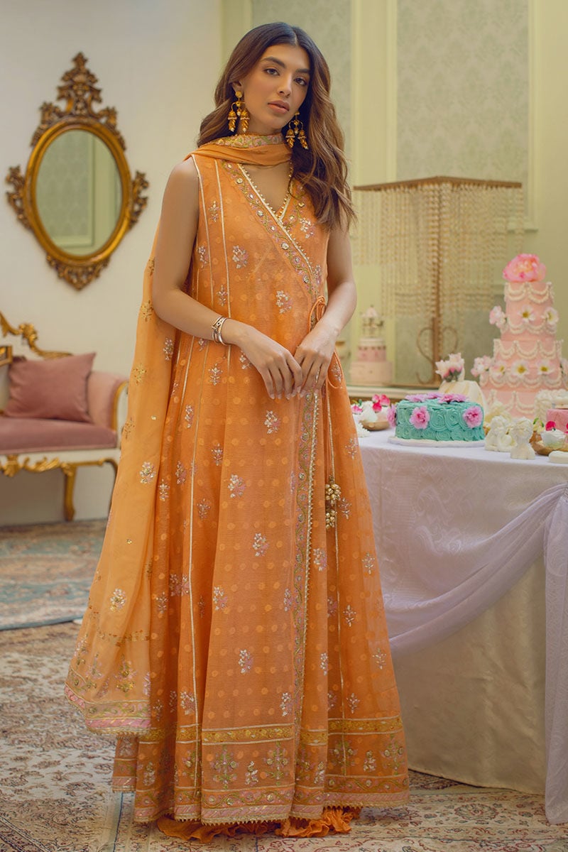 Orange Crush Kalidaar and Dupatta