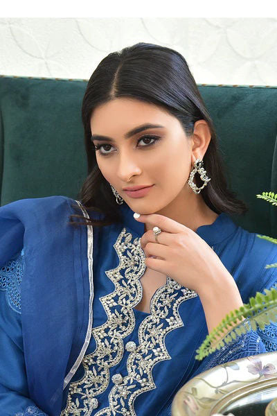 Seychelles Blue Raw Silk
