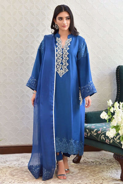 Seychelles Blue Raw Silk