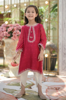 Salina - Cherry - Shirt, Pants/Shalwar