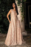 Crystal Lace Gown With Jumpsuit
