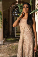 Crystal Lace Gown With Jumpsuit