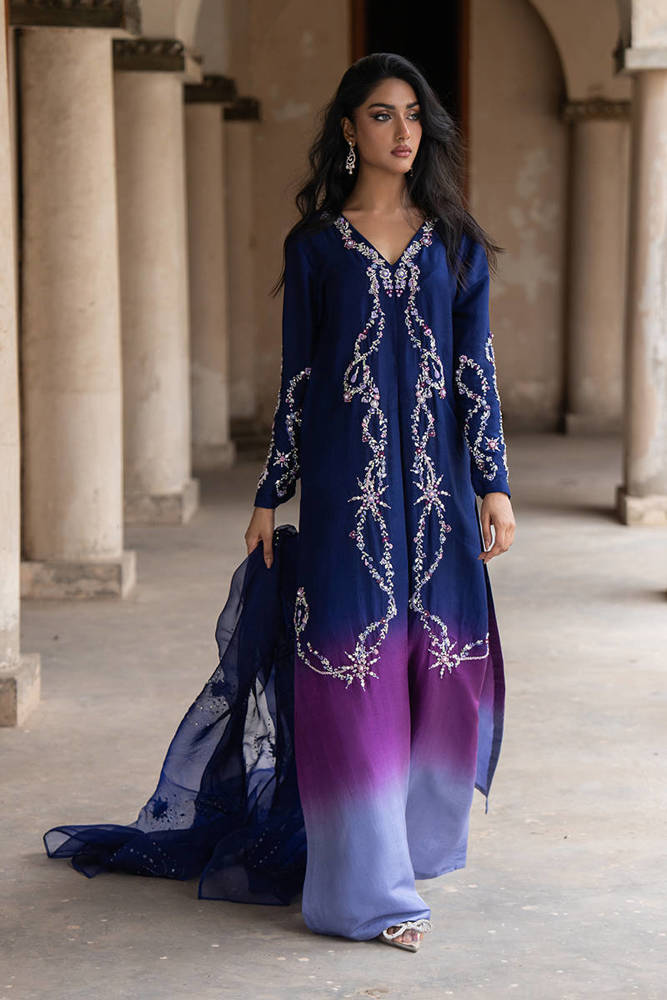 Midnight Ombre Silk With Pants