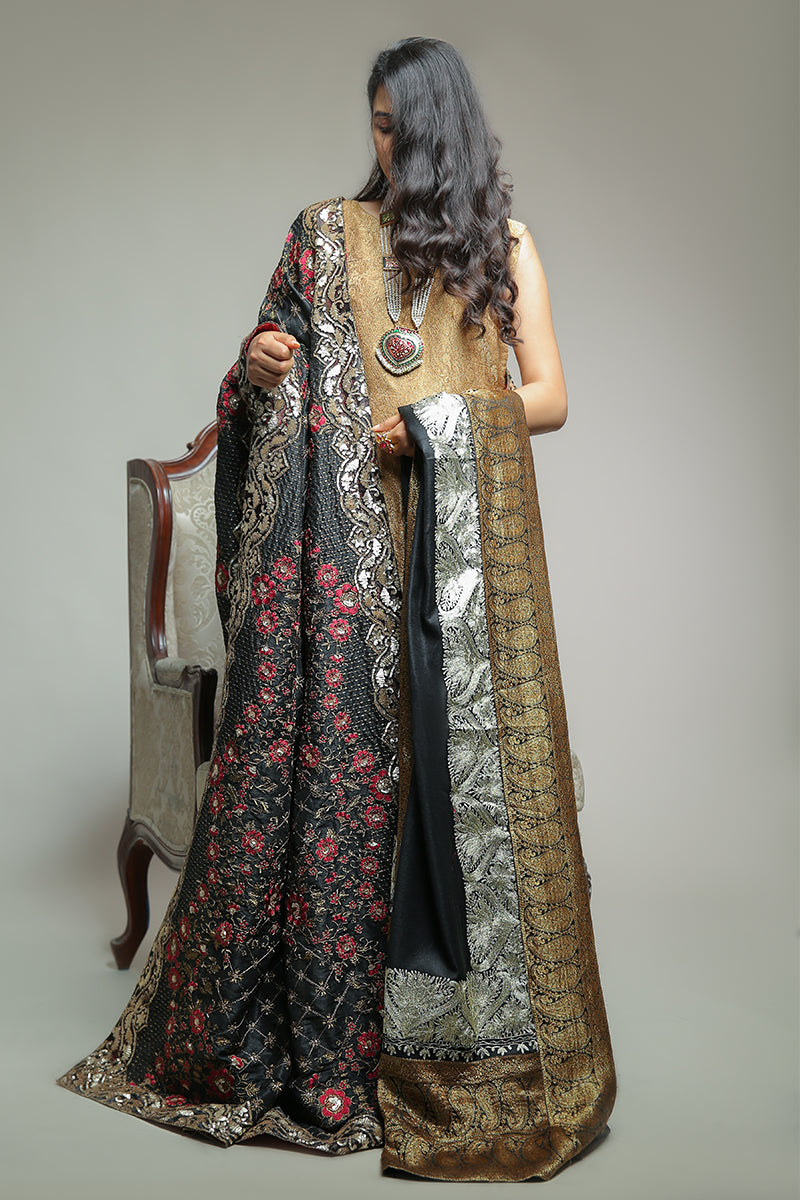 Raw Silk Formal Shawl