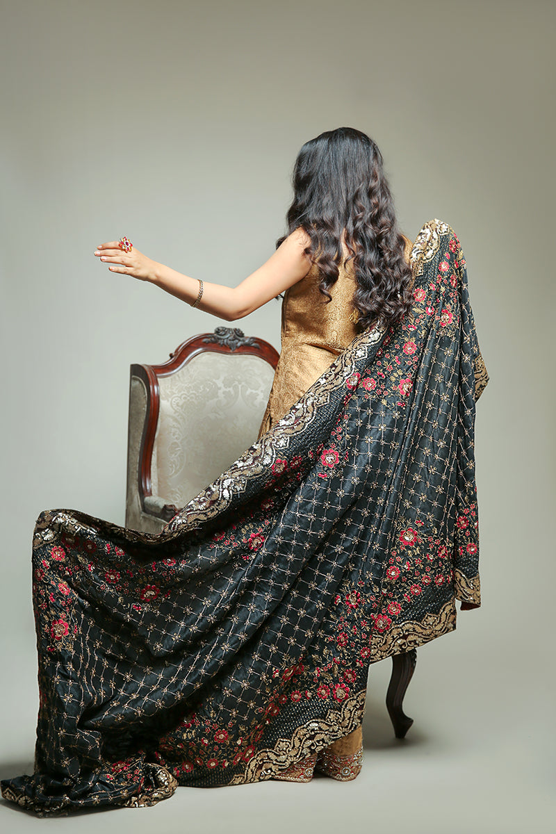 Raw Silk Formal Shawl