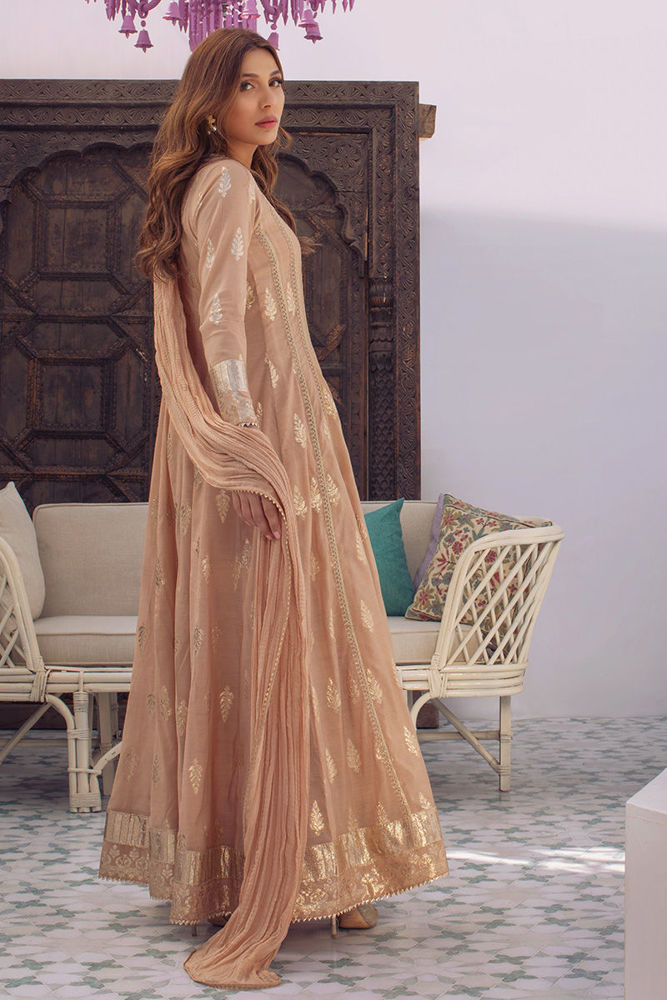 Taupe Kalidar and Dupatta