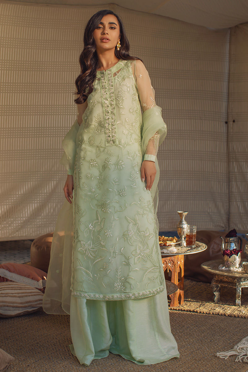 Mint Spring Shirt and Dupatta