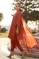 Rust Tribal With Shalwar