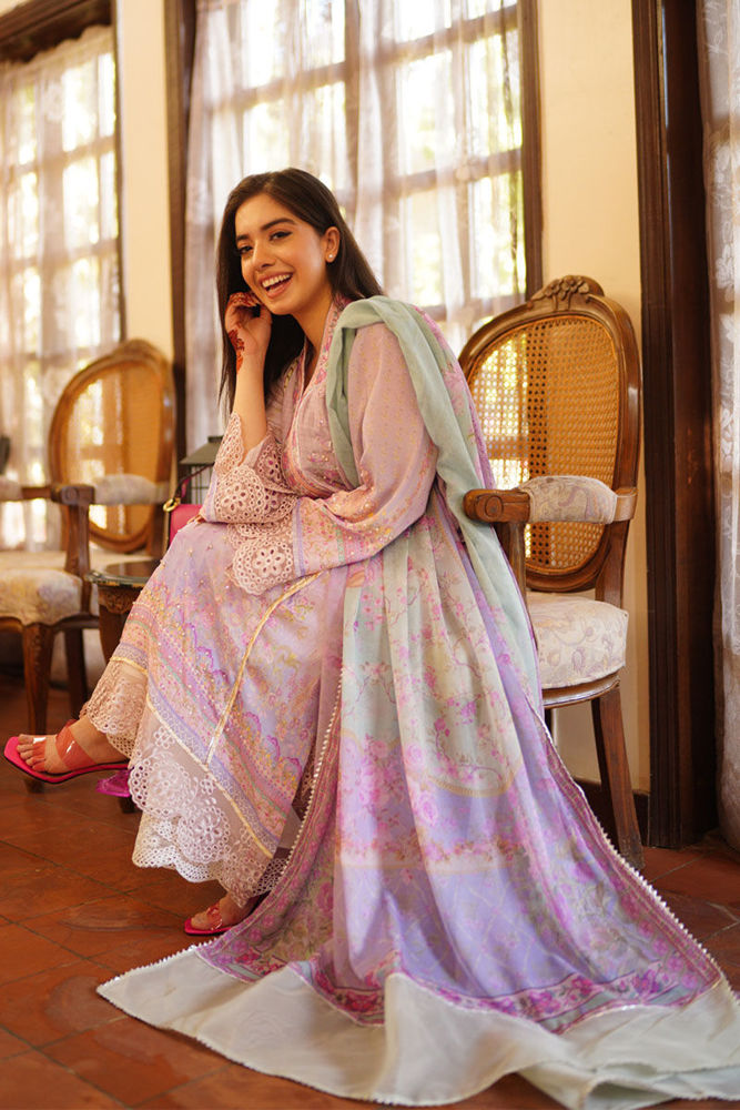 Lilac Paisley with Fine Embroidery | Ansab Jahangir