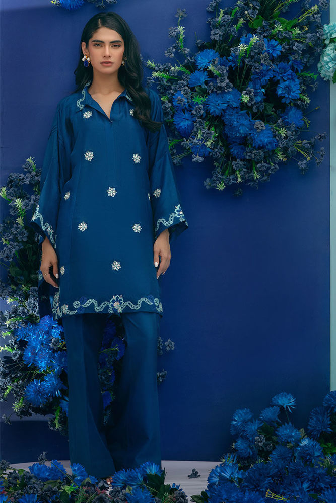 Navy Cascade Shirt and Pants