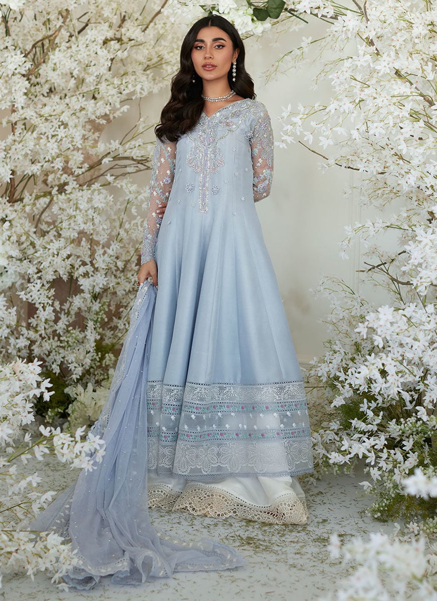 Genie Periwinkle Kalidaar And Dupatta