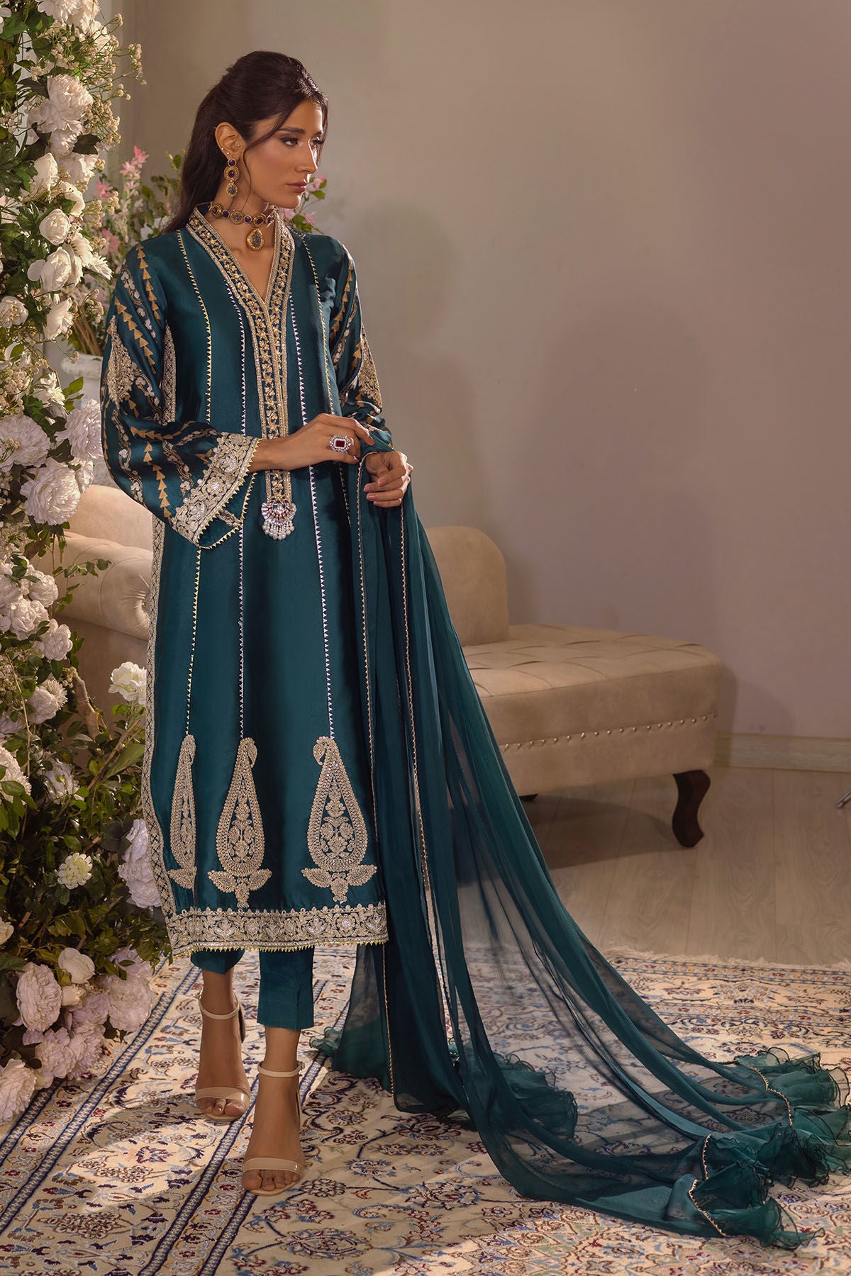 Visaal Emerald - Shirt and Dupatta