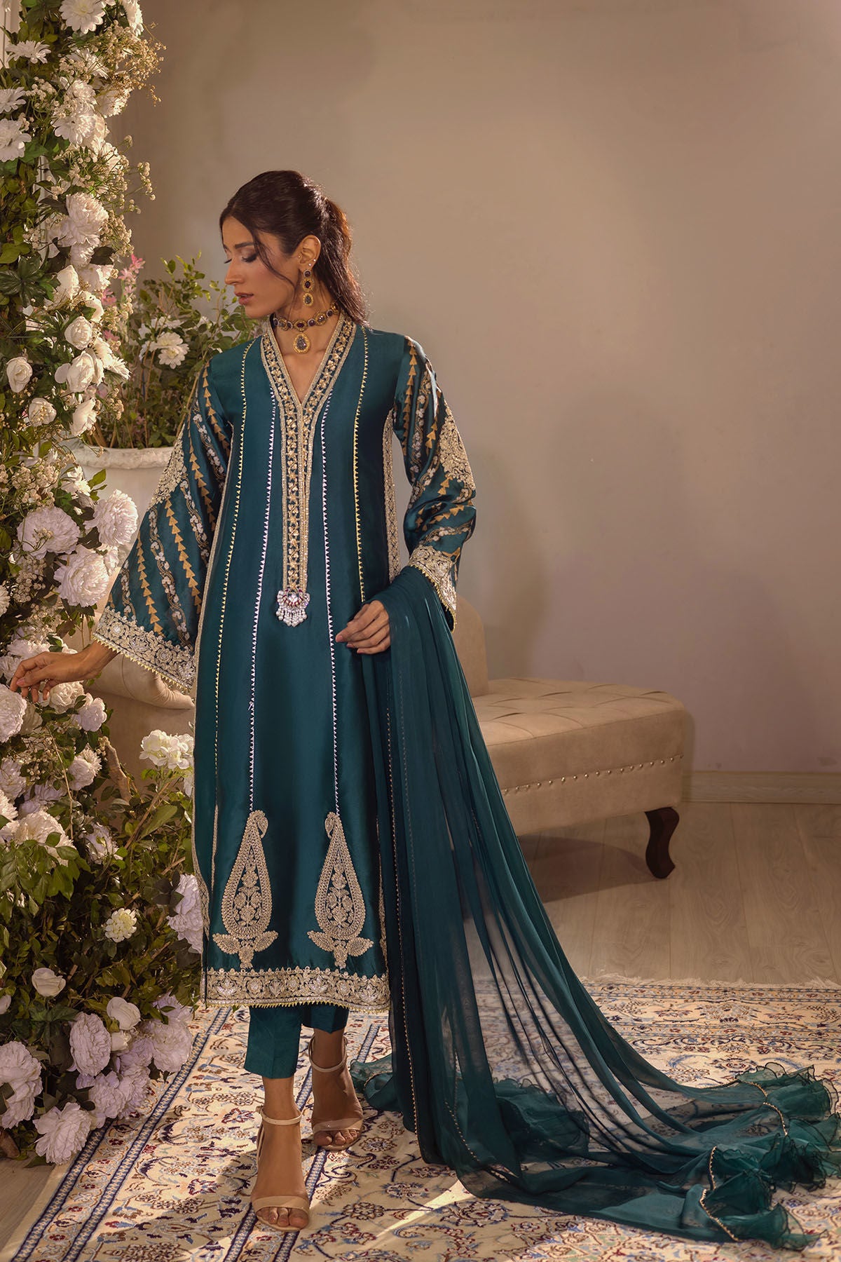 Visaal Emerald - Shirt and Dupatta