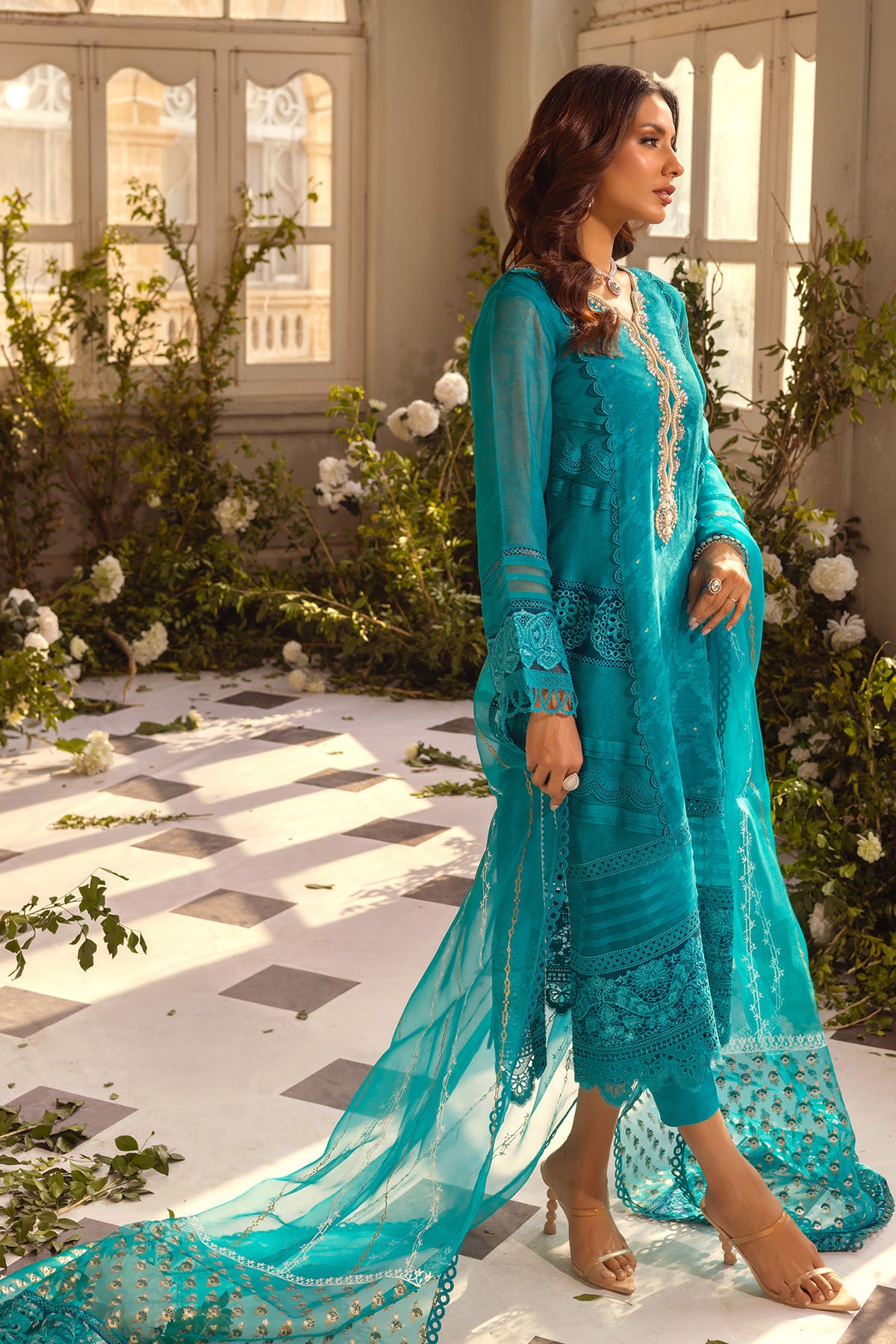Runa ocean blue - shirt and pants