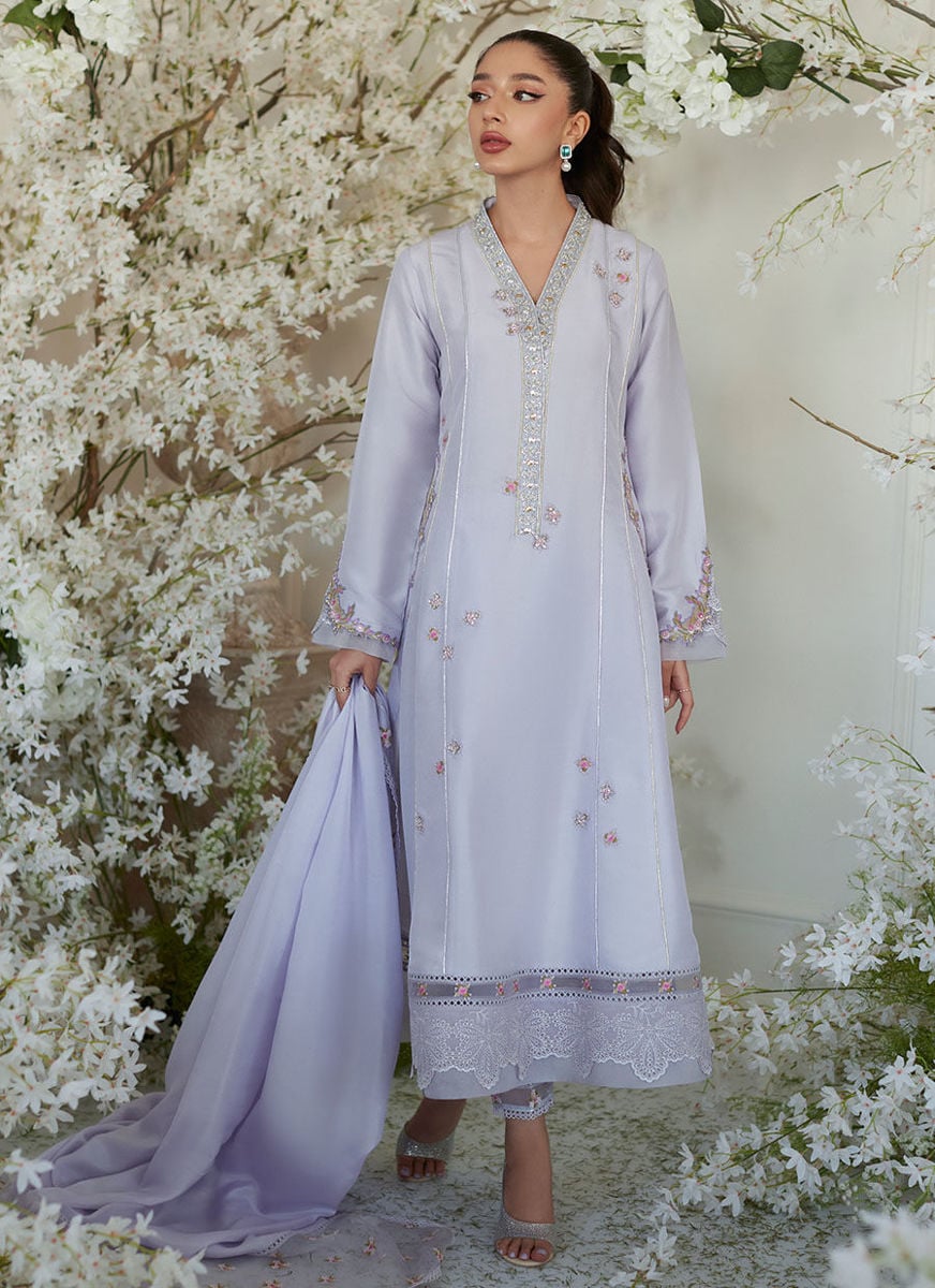 Willa Lilac Shirt And Dupatta