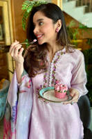Lilac Bloom With Dupatta And Farshi Shalwar