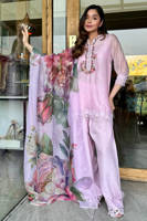 Lilac Bloom With Dupatta And Farshi Shalwar