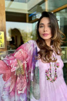 Lilac Bloom With Dupatta And Farshi Shalwar