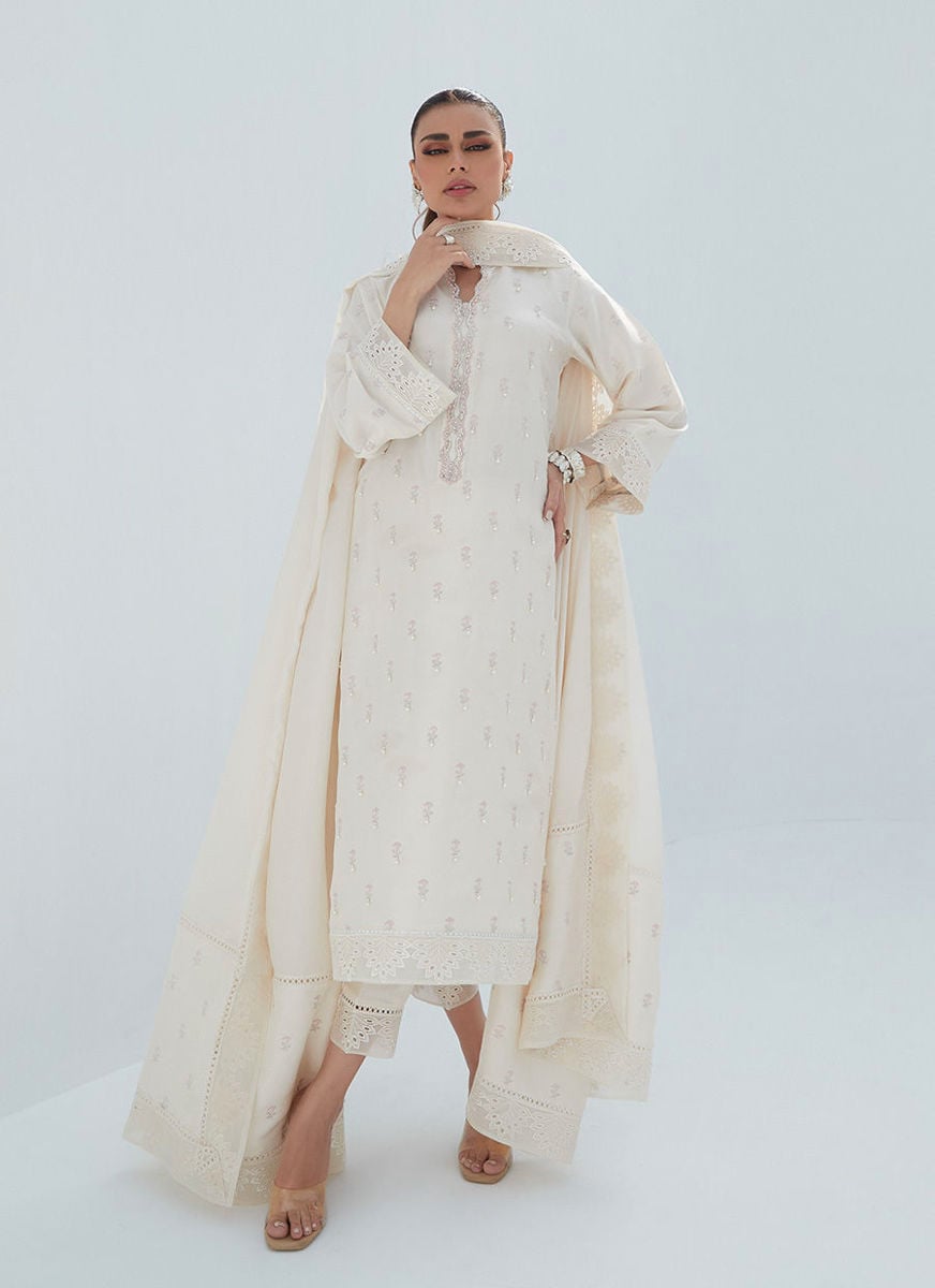 Rosie Ivory Shirt And Dupatta