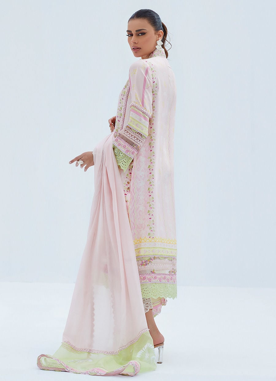 Delphi Pink Shirt And dupatta