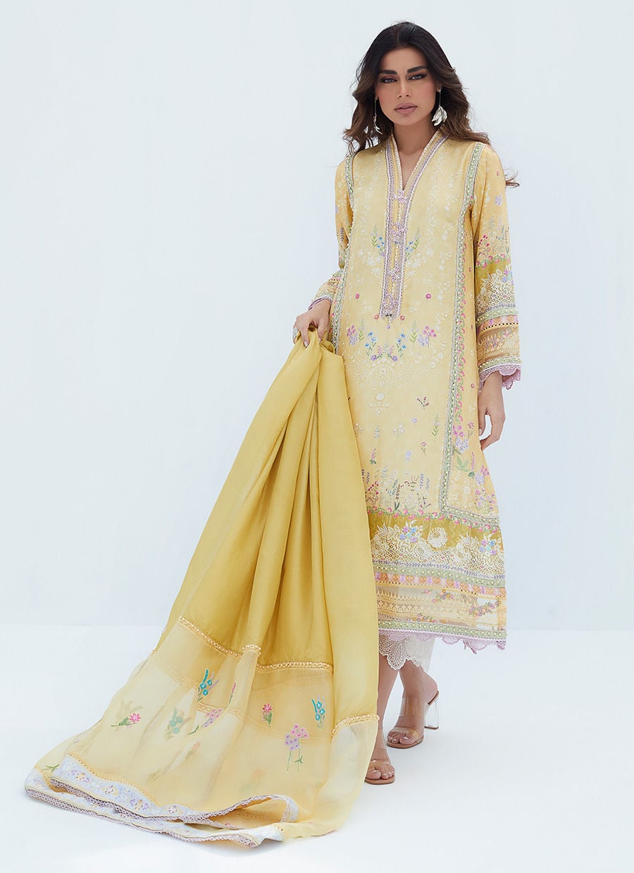 Lyma Lemon Shirt And Dupatta