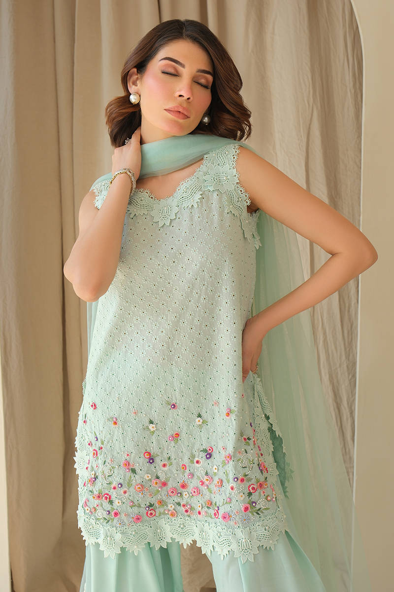Aqua June with Dupatta and Shalwar