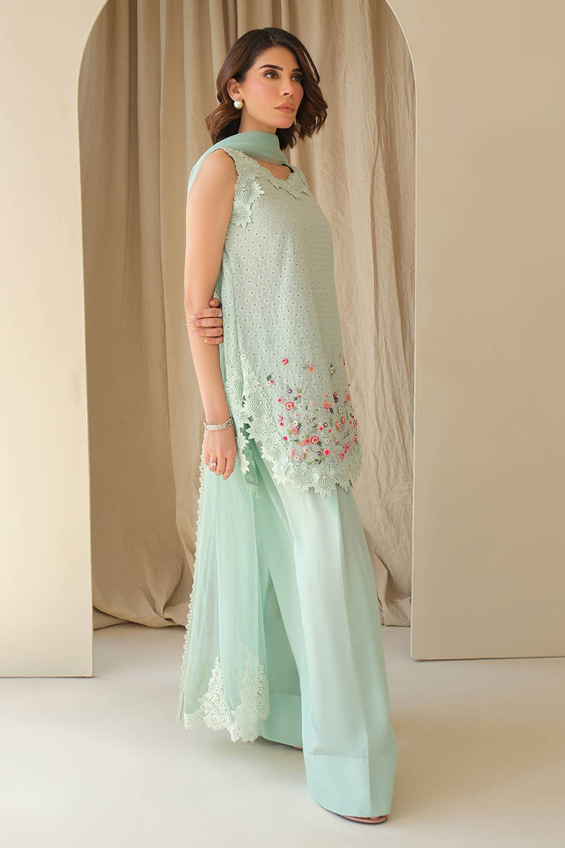 Aqua June with Dupatta and Shalwar