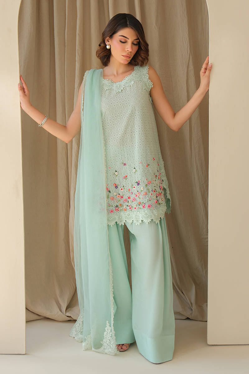 Aqua June with Dupatta and Shalwar