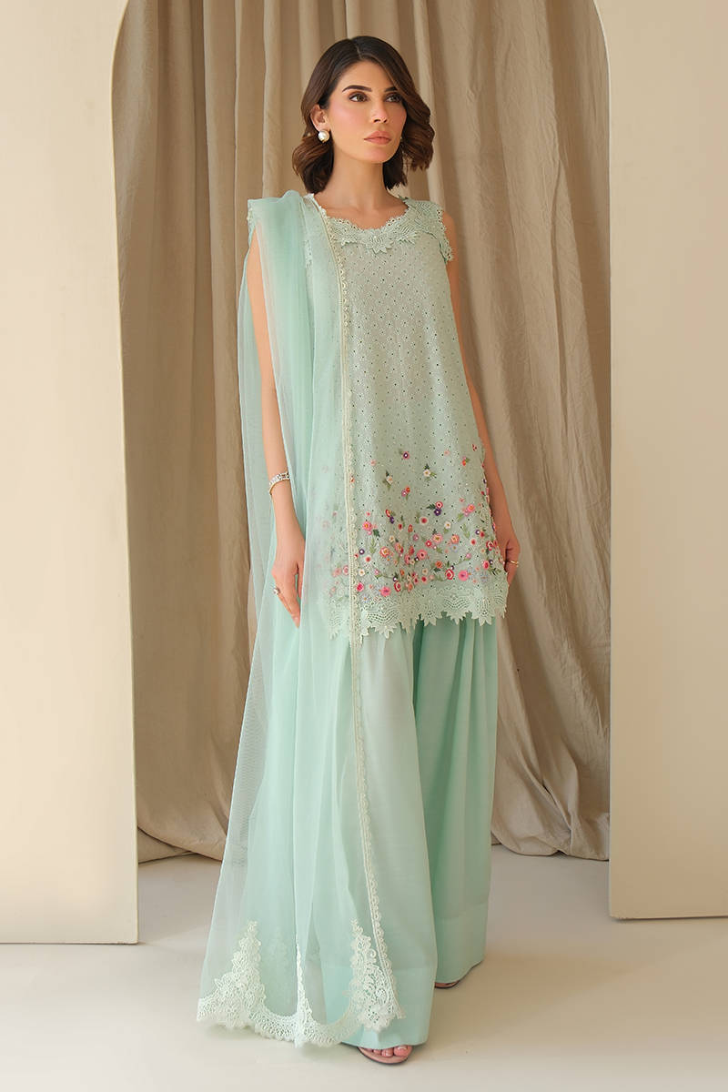 Aqua June with Dupatta and Shalwar