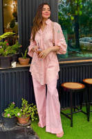 Pink June with Wide Leg Pants