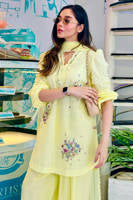 Lemon June With Silk Farshi Shalwar