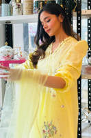 Lemon June With Silk Farshi Shalwar