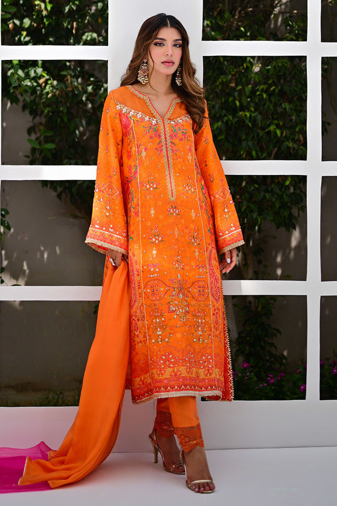 AJPLD-2 PRINTED ARABIC LAWN 3 PCS