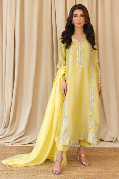 Vintage Sparkle in Lilac with Pants and Dupatta