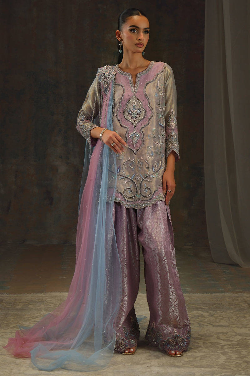 Moonstone Shirt with  Farshi Shalwar