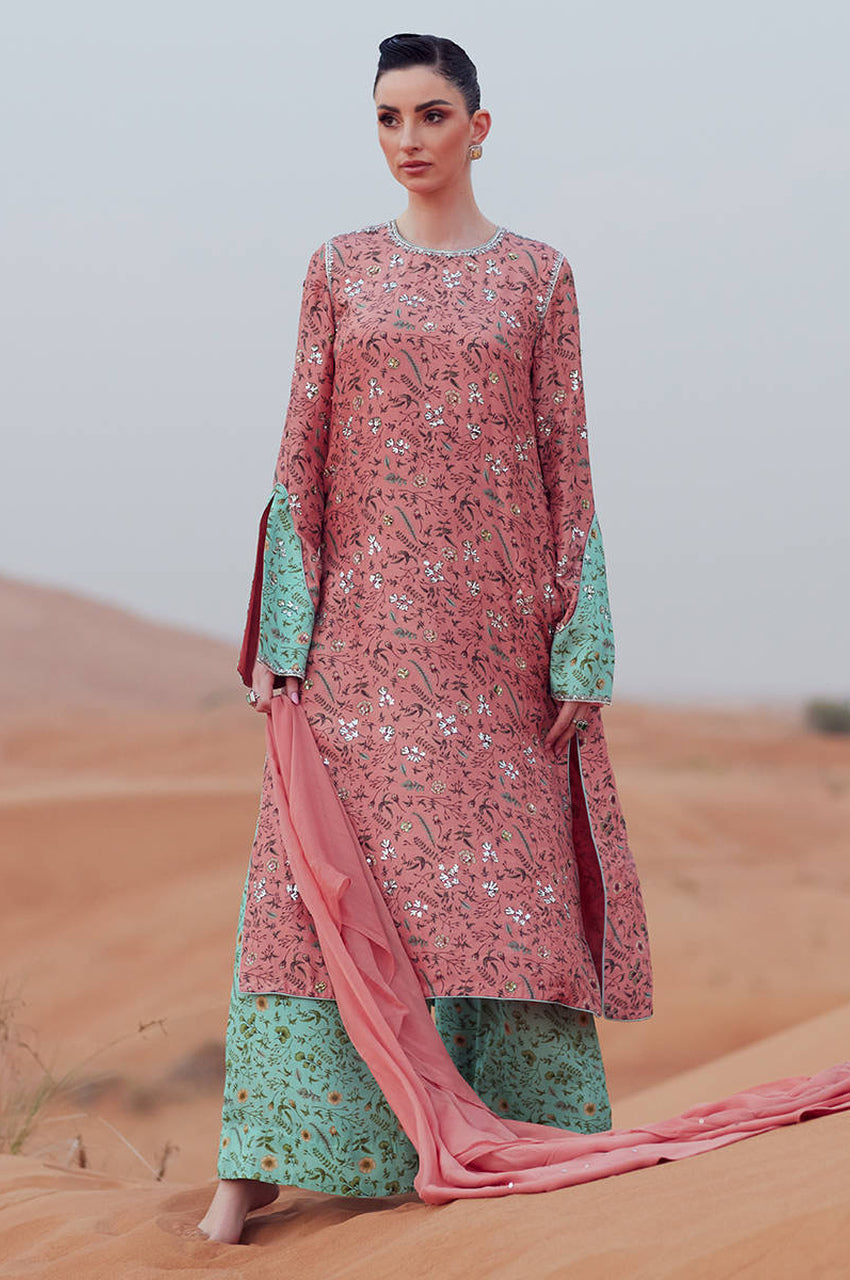 Dewy Blush - Shirt, Pants & Dupatta