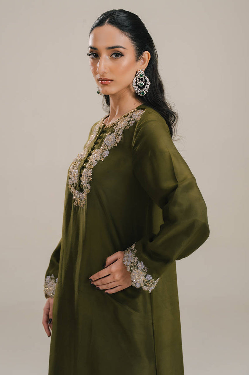 Dusty Olive In Silk