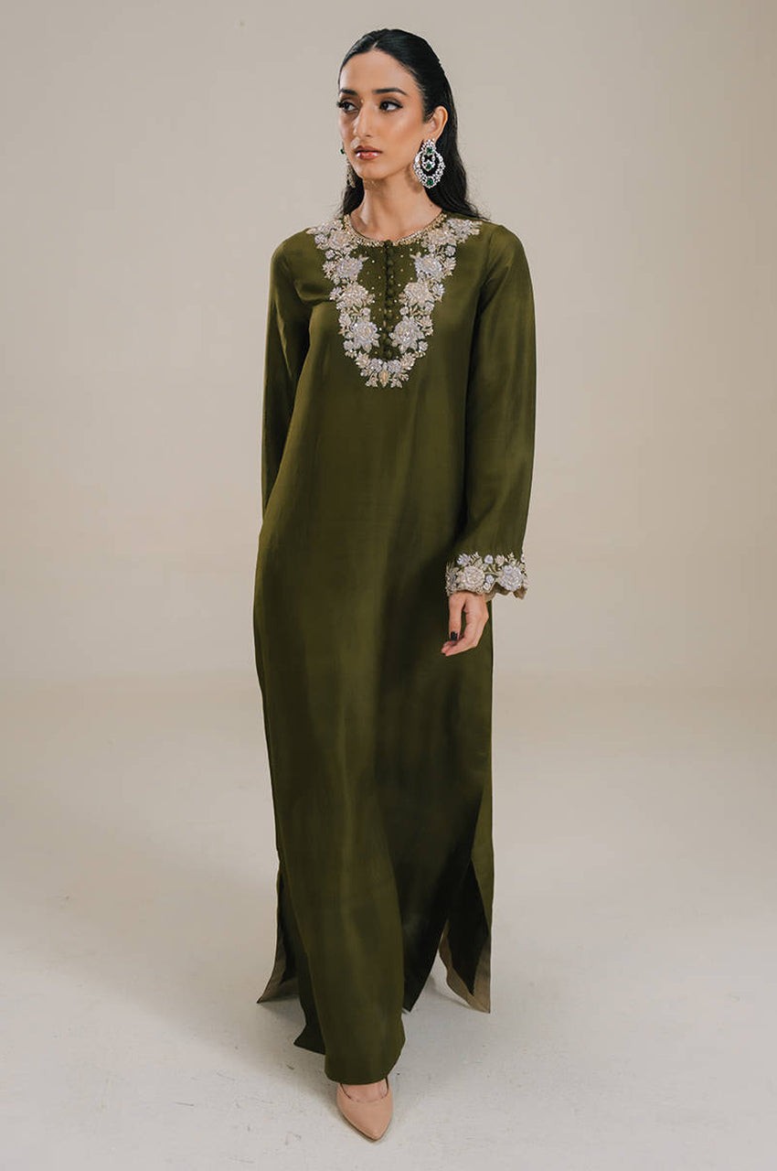 Dusty Olive In Silk