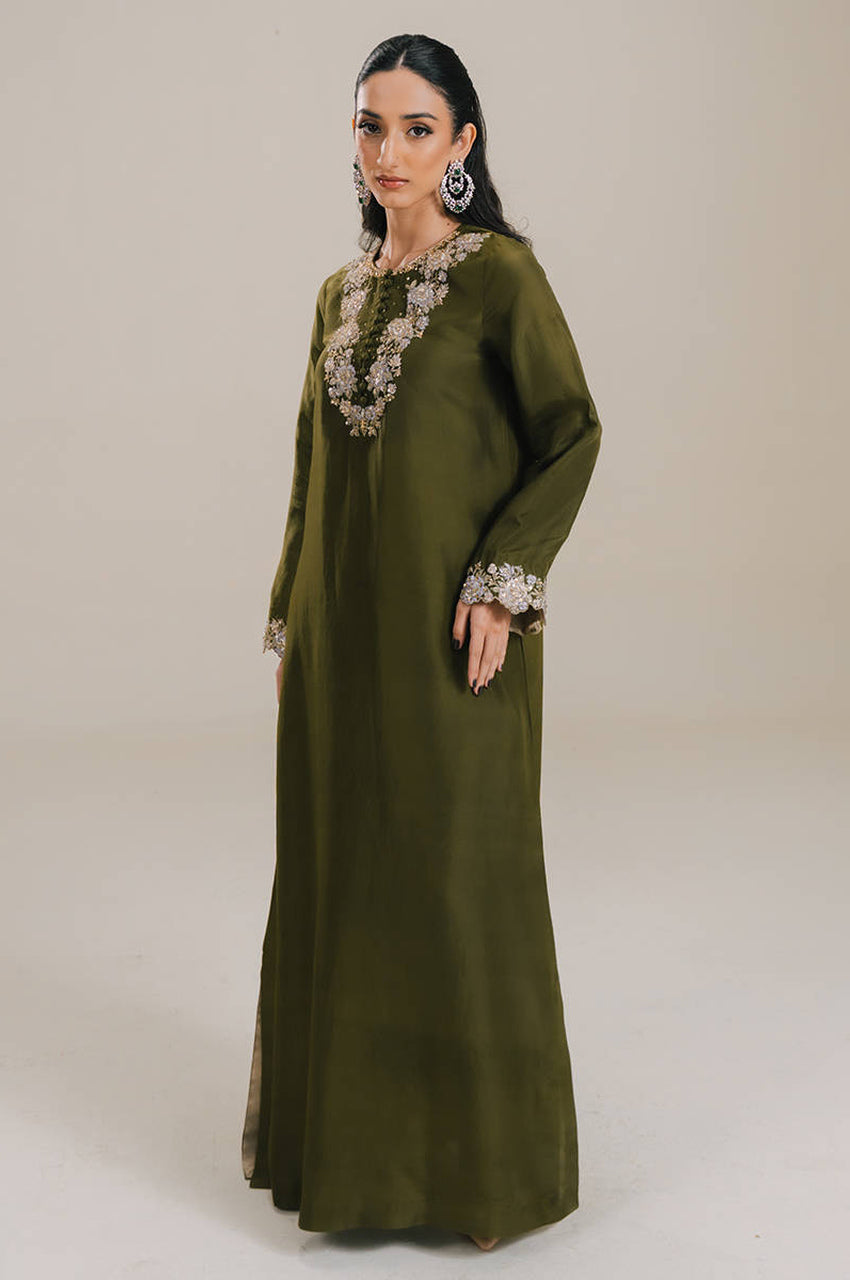 Dusty Olive In Silk