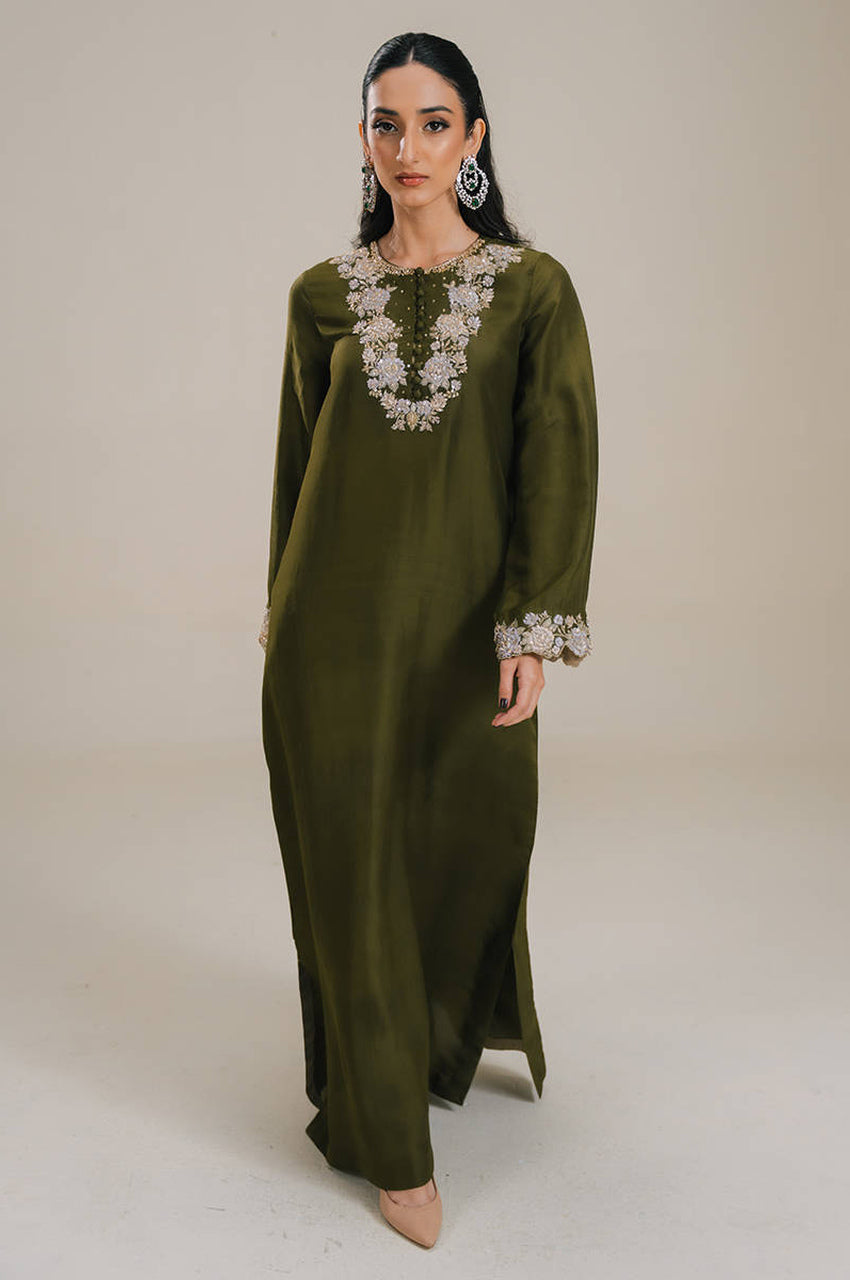 Dusty Olive In Silk