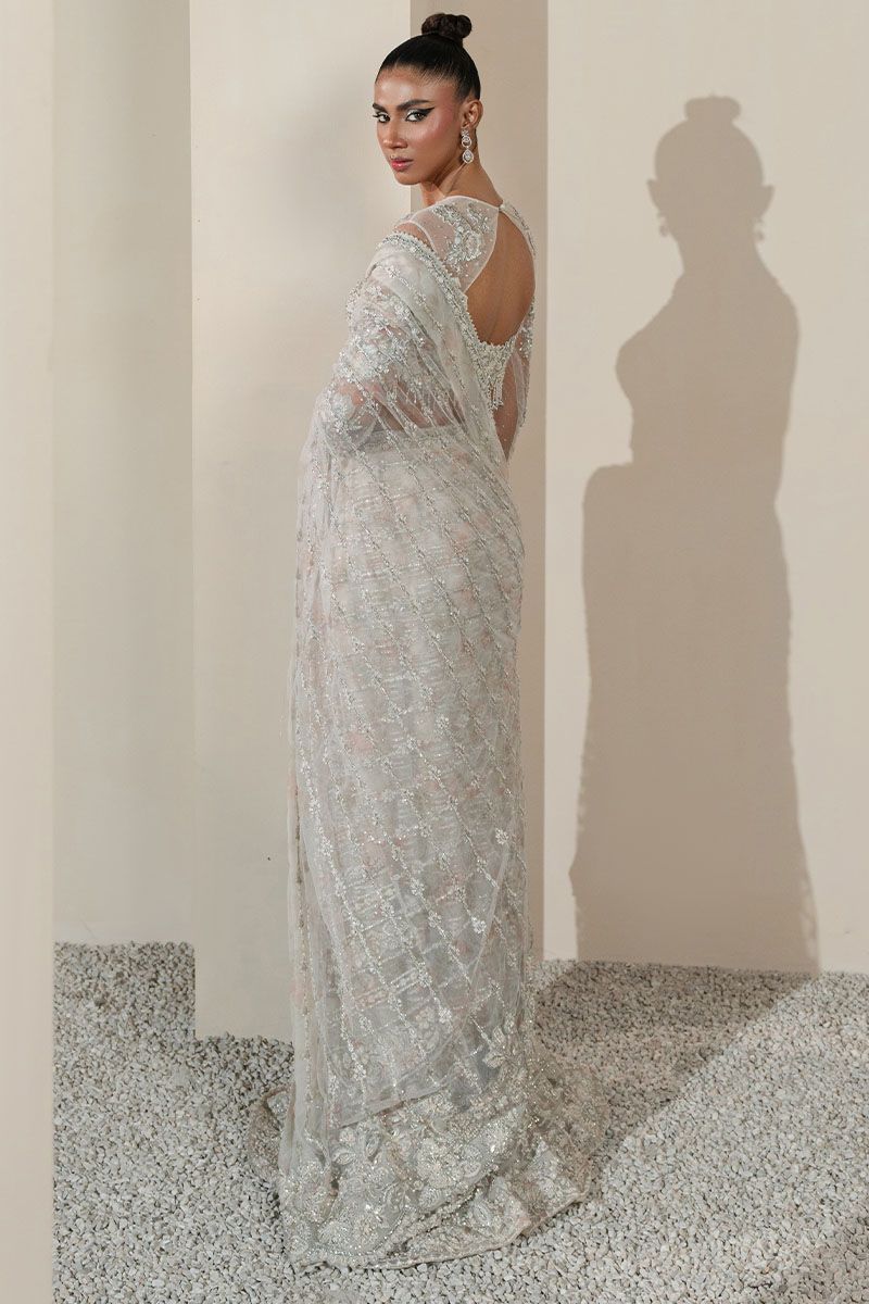 White Orchid Saree