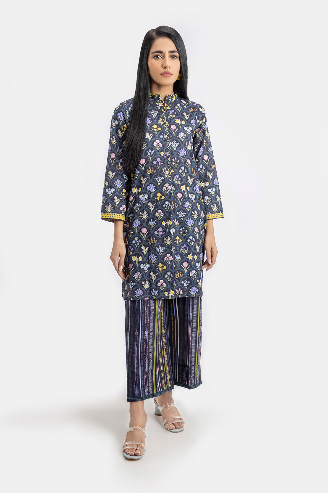 Plain Chiffon Dupatta with trimmings