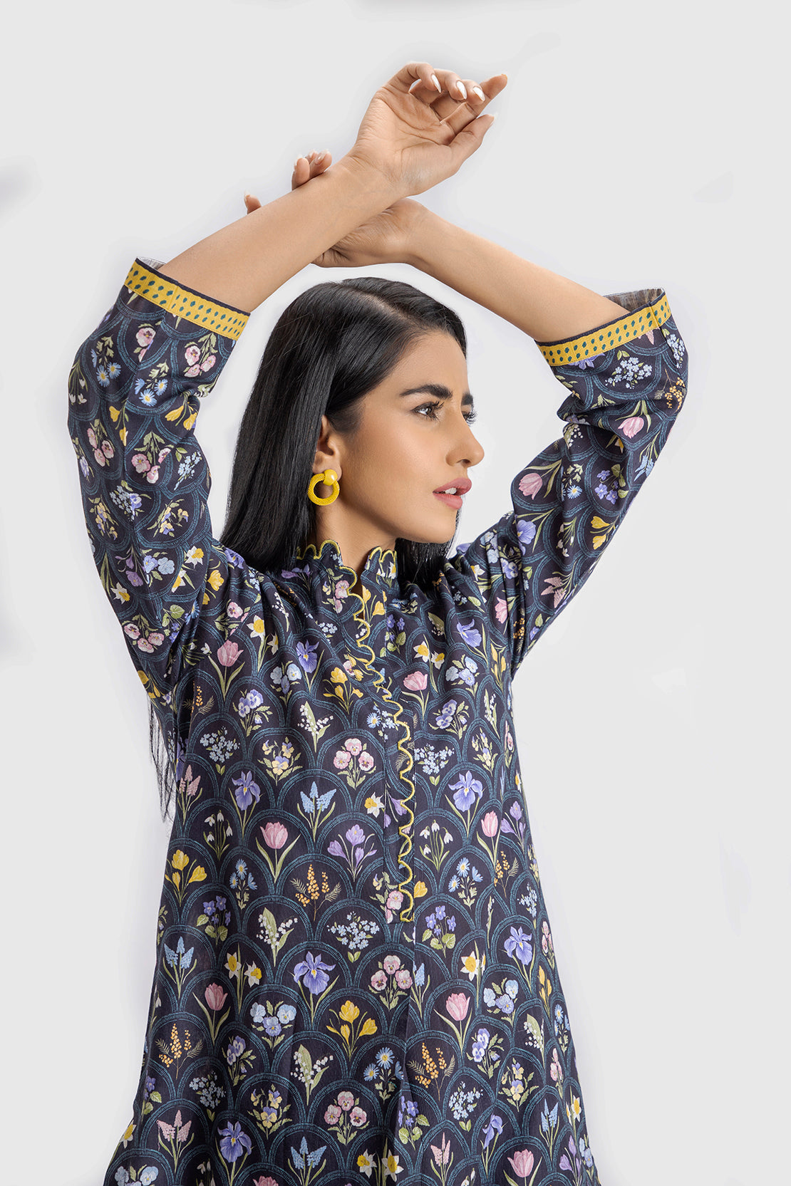 Plain Chiffon Dupatta with trimmings