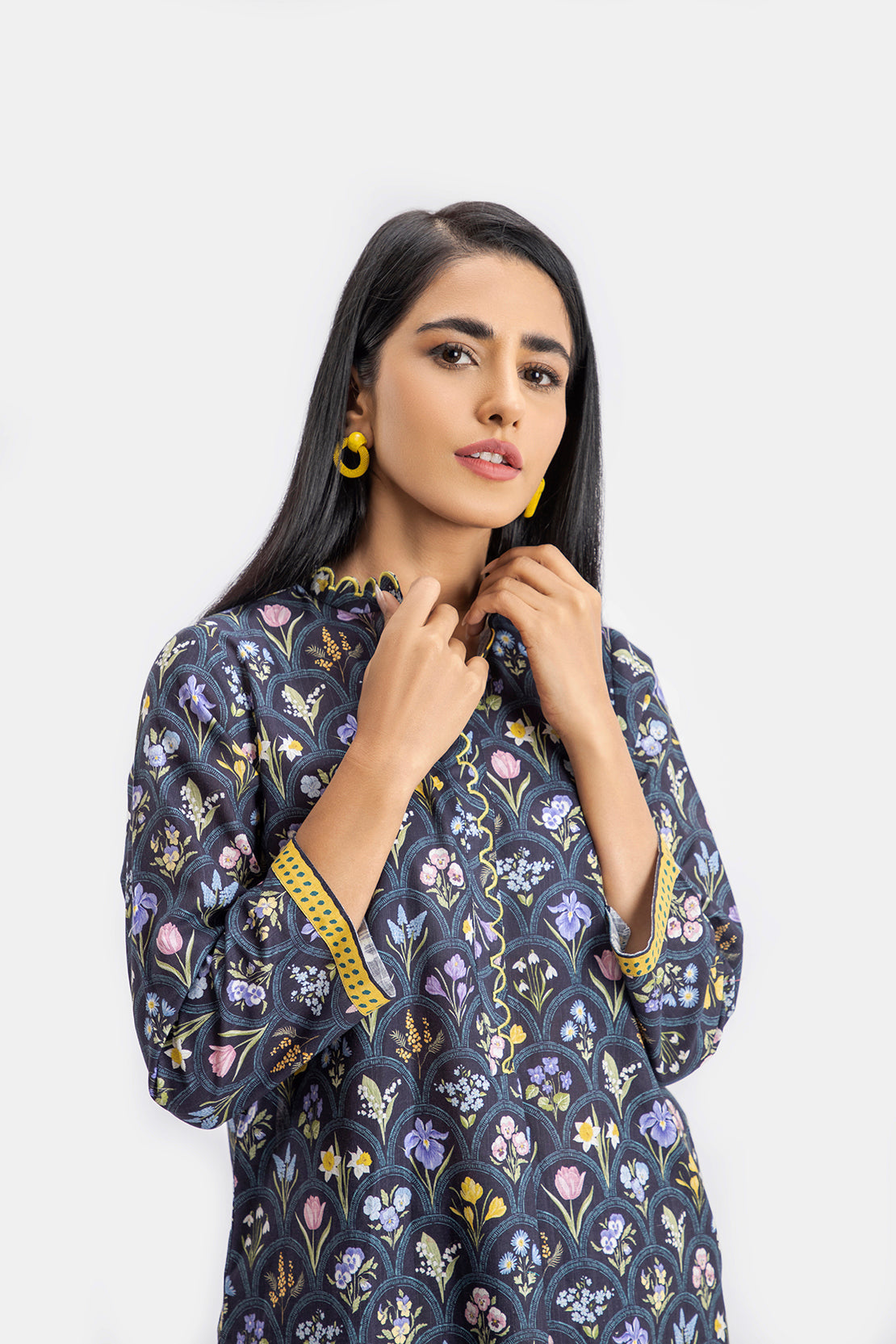Plain Chiffon Dupatta with trimmings