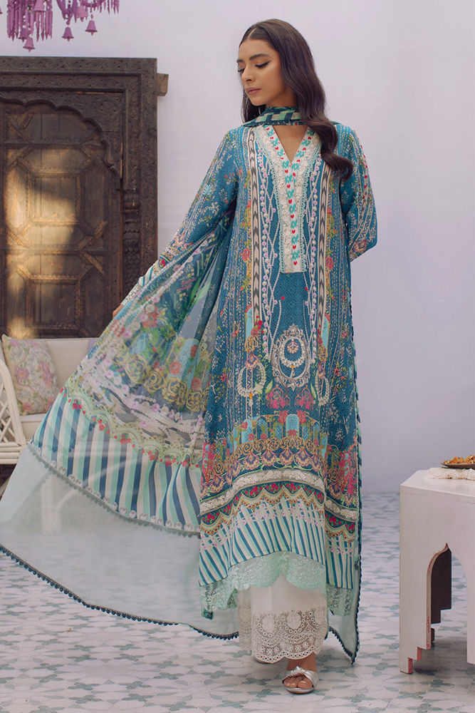 Baroque Blues with Timeless Appeal | Ansab Jahangir