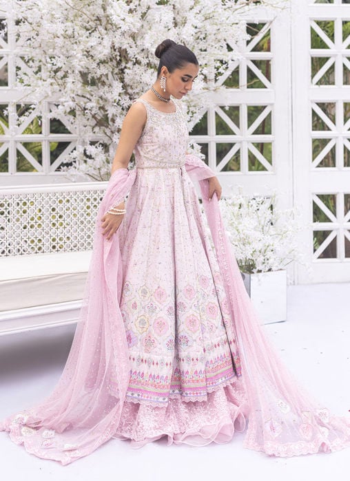 Sarina Mint Front Open Kalidaar