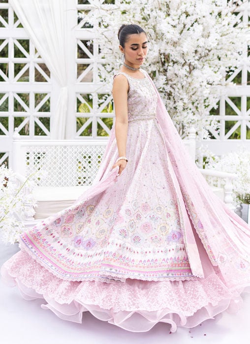 Sarina Mint Front Open Kalidaar