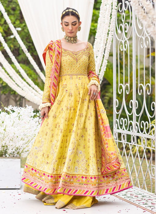 Faryal Printed Pink Kalidaar