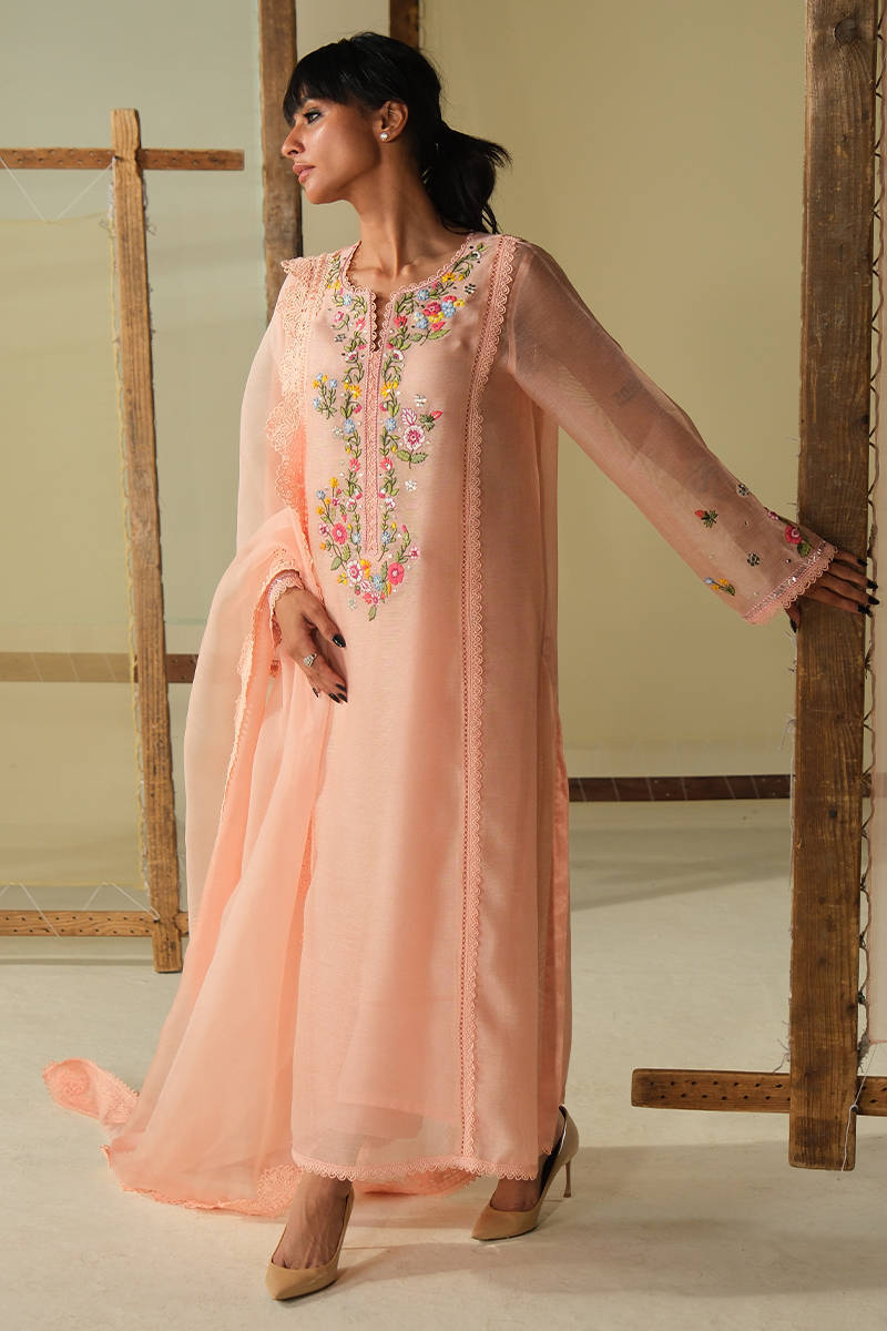 Peach Blossom Shirt with Pants